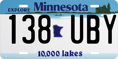 MN license plate 138UBY