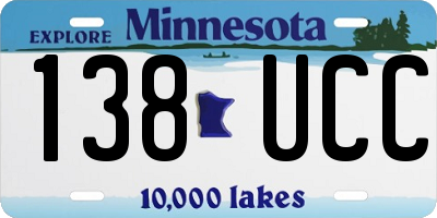 MN license plate 138UCC
