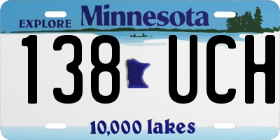 MN license plate 138UCH