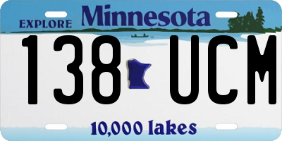 MN license plate 138UCM