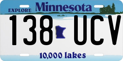 MN license plate 138UCV