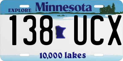 MN license plate 138UCX