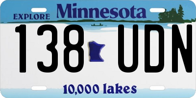 MN license plate 138UDN