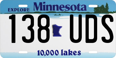 MN license plate 138UDS