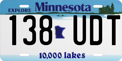 MN license plate 138UDT