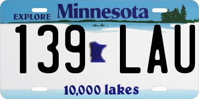 MN license plate 139LAU