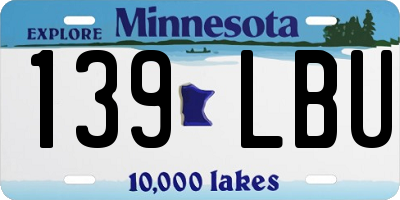MN license plate 139LBU