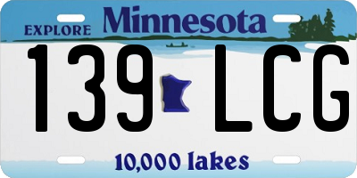 MN license plate 139LCG