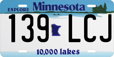 MN license plate 139LCJ