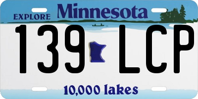 MN license plate 139LCP