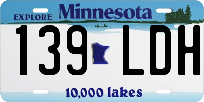 MN license plate 139LDH