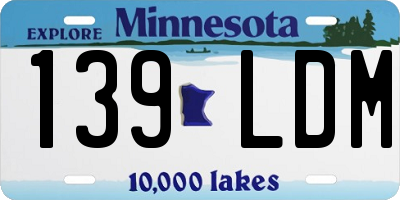 MN license plate 139LDM