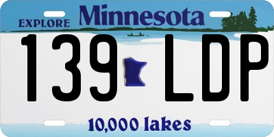MN license plate 139LDP