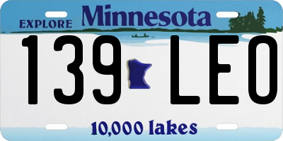 MN license plate 139LEO