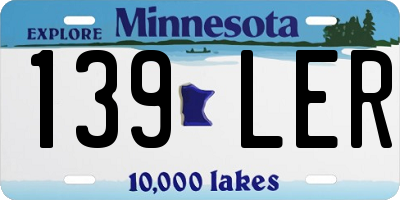 MN license plate 139LER