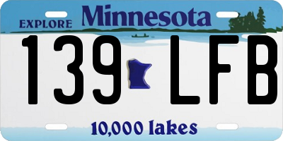 MN license plate 139LFB