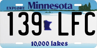 MN license plate 139LFC