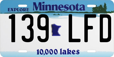 MN license plate 139LFD
