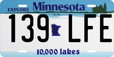 MN license plate 139LFE