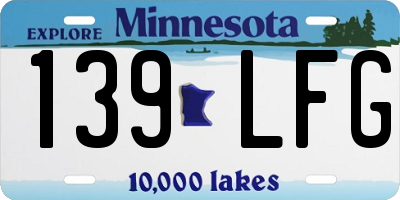 MN license plate 139LFG