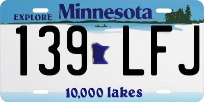 MN license plate 139LFJ