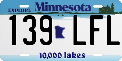 MN license plate 139LFL