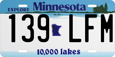MN license plate 139LFM
