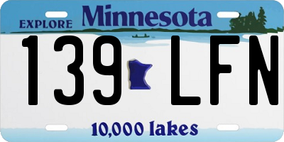 MN license plate 139LFN