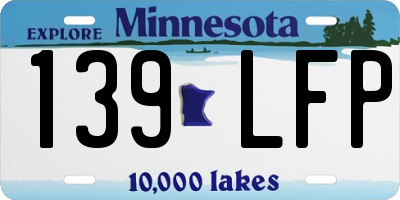 MN license plate 139LFP