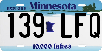 MN license plate 139LFQ
