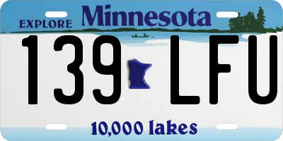 MN license plate 139LFU
