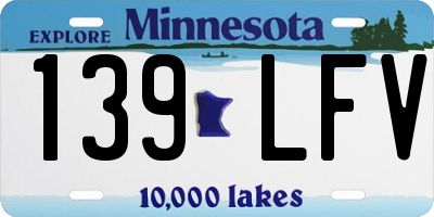 MN license plate 139LFV