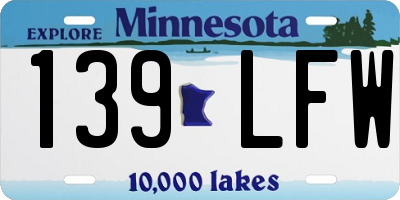 MN license plate 139LFW