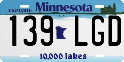 MN license plate 139LGD