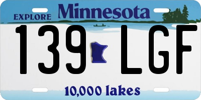 MN license plate 139LGF