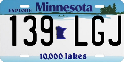 MN license plate 139LGJ