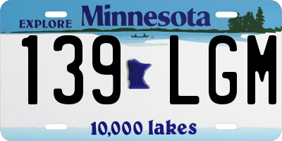 MN license plate 139LGM