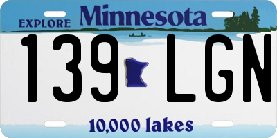 MN license plate 139LGN