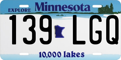 MN license plate 139LGQ
