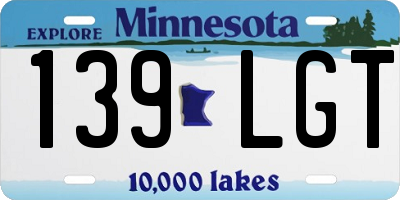MN license plate 139LGT