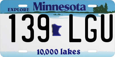 MN license plate 139LGU