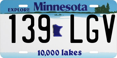MN license plate 139LGV