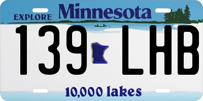 MN license plate 139LHB