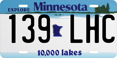 MN license plate 139LHC