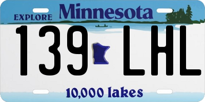 MN license plate 139LHL