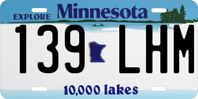 MN license plate 139LHM