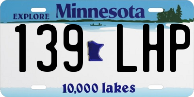 MN license plate 139LHP