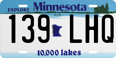 MN license plate 139LHQ