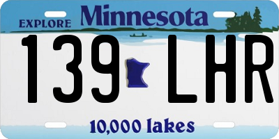 MN license plate 139LHR