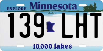 MN license plate 139LHT